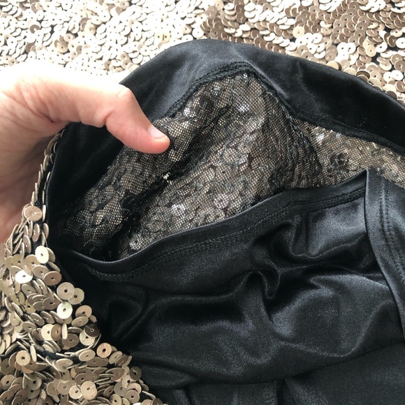 Laundry by Shelli Segal Allover Sequin Bodycon Dress Size 2 Gold Sleeveless - Picture 6 of 14